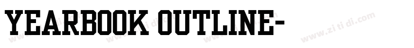yearbook outline字体转换